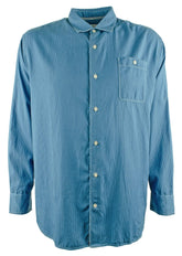 Tommy Bahama Men's Big & Tall Check Long Sleeve Button Down Shirt 2XB Blue Jean